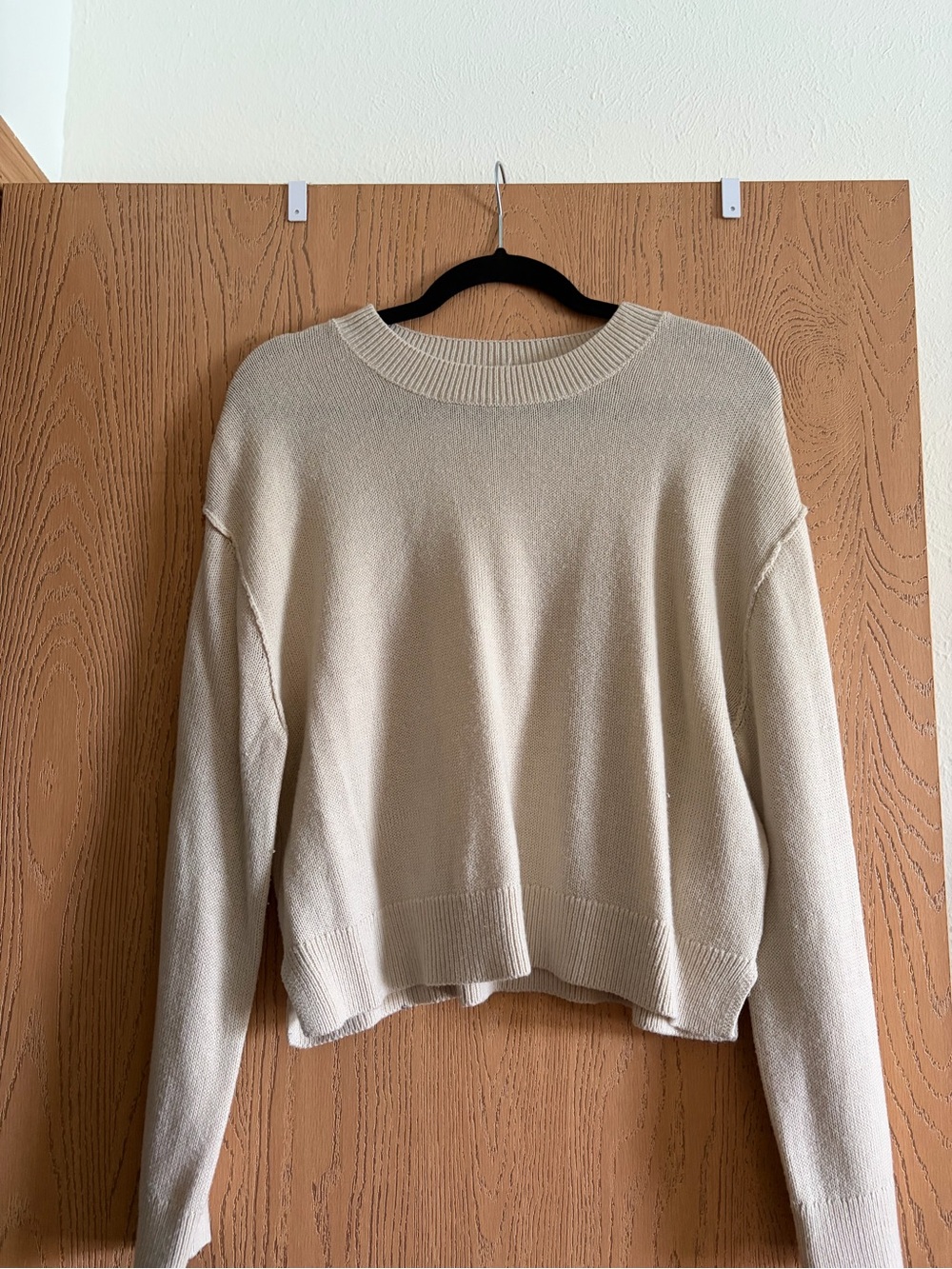 H&M Beige Crewneck Sweater